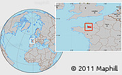 Gray Location Map of Avranches