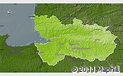 Physical Map of Avranches, darken