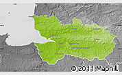 Physical Map of Avranches, desaturated