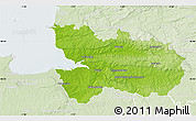 Physical Map of Avranches, lighten