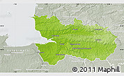 Physical Map of Avranches, lighten, semi-desaturated