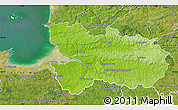 Physical Map of Avranches, satellite outside