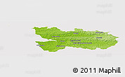 Physical Panoramic Map of Avranches, cropped outside