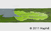 Physical Panoramic Map of Avranches, darken