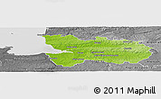 Physical Panoramic Map of Avranches, desaturated