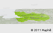 Physical Panoramic Map of Avranches, lighten, semi-desaturated