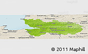 Physical Panoramic Map of Avranches, shaded relief outside