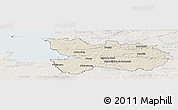 Shaded Relief Panoramic Map of Avranches, lighten