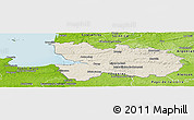 Shaded Relief Panoramic Map of Avranches, physical outside