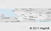 Silver Style Panoramic Map of Avranches
