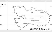 Blank Simple Map of Avranches, cropped outside
