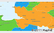 Political Simple Map of Avranches