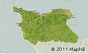 Satellite 3D Map of Cherbourg, lighten