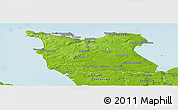 Physical Panoramic Map of Cherbourg