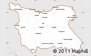 Classic Style Simple Map of Cherbourg, cropped outside