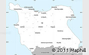 Gray Simple Map of Cherbourg