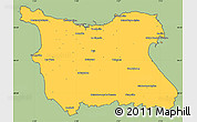 Savanna Style Simple Map of Cherbourg, cropped outside