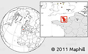 Blank Location Map of Manche, highlighted country