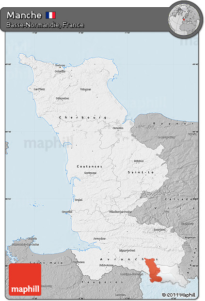 Gray Map of Manche