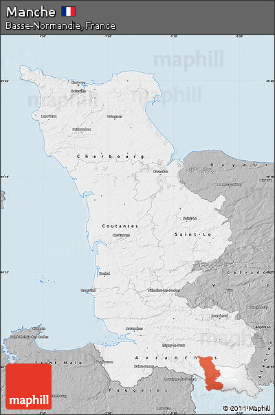 Gray Map of Manche
