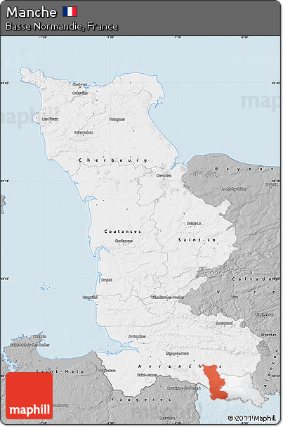 Gray Map of Manche