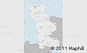 Gray Map of Manche, single color outside