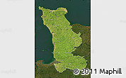 Satellite Map of Manche, darken