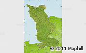 Satellite Map of Manche, physical outside