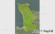 Satellite Map of Manche, semi-desaturated