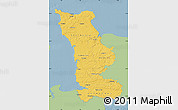 Savanna Style Map of Manche, single color outside