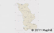 Shaded Relief Map of Manche, cropped outside