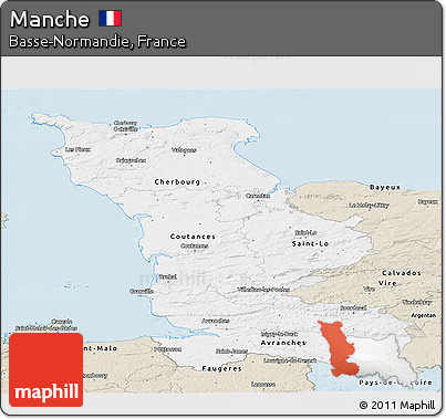Classic Style Panoramic Map of Manche
