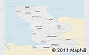 Classic Style Panoramic Map of Manche, single color outside
