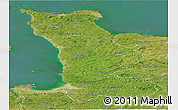 Satellite Panoramic Map of Manche