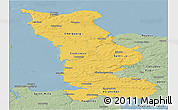 Savanna Style Panoramic Map of Manche