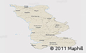 Shaded Relief Panoramic Map of Manche, cropped outside