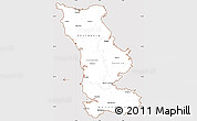 Classic Style Simple Map of Manche, cropped outside