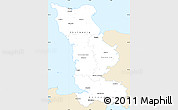 Classic Style Simple Map of Manche, single color outside