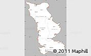 Gray Simple Map of Manche, cropped outside