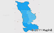 Political Shades Simple Map of Manche, cropped outside