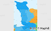 Political Shades Simple Map of Manche