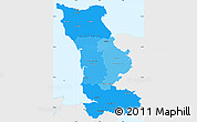 Political Shades Simple Map of Manche, single color outside
