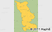 Savanna Style Simple Map of Manche, cropped outside