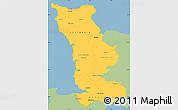 Savanna Style Simple Map of Manche, single color outside