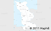 Silver Style Simple Map of Manche, single color outside