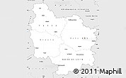 Silver Style Simple Map of Bourgogne