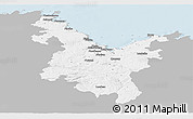 Gray Panoramic Map of Saint-Brieuc, single color outside