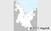 Gray Simple Map of Saint-Brieuc, single color outside