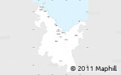 Silver Style Simple Map of Saint-Brieuc, single color outside