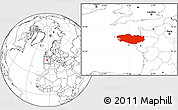 Blank Location Map of Bretagne